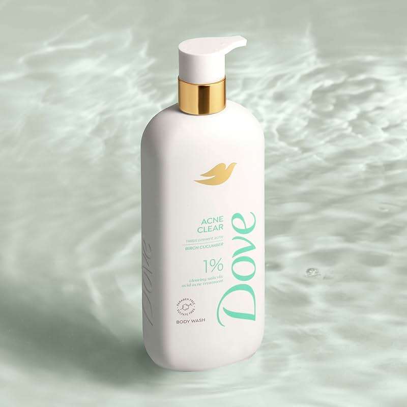 Dove Body Wash Acne Clear Clears & helps prevent acne 1% clearing salicylic acid acne treatment 18.5 Fl oz - Image 6