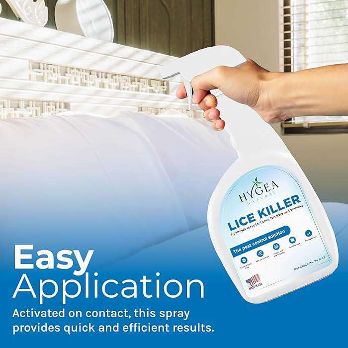 Hygea Natural Lice Spray for Home & Furniture - Natural Treatment for Head Lice - Family & Pet Friendly - Quick Action Against Infestations - Stain & Scent Free 24oz Spray - Image 4