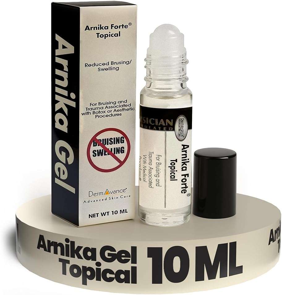 DermAvance Arnika Forte Roll-On – Arnica Gel for Bruising and Swelling After Surgery, Arnica gel Topical with Bromelain, Arnica Bruise Gel for Thin Skin and Sports Injuries – Clear, 10 ml - Image 1