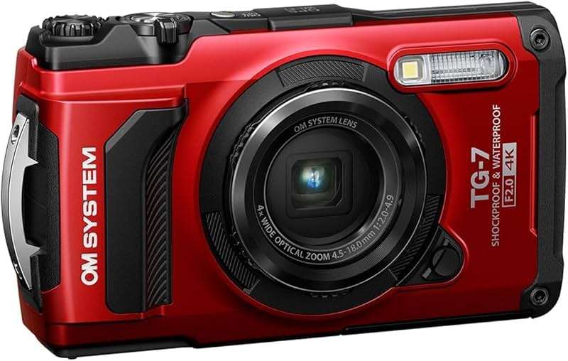 OM System OLYMPUS Tough TG-7 Red Underwater Camera, Waterproof, Freeze Proof, High Resolution Bright, 4K Video 44x Macro Shooting (Successor Olympus TG-6) - Image 2