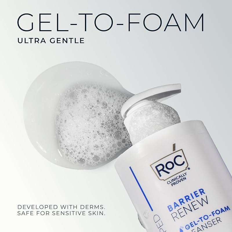 RoC Barrier Renew Gel to Foam Non Drying Foaming Facial Cleanser to Hydrate Skin, facial cleanser for sensitive skin, 12 Ounces - Image 7