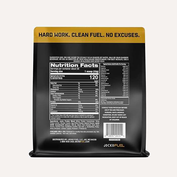 Jocko Fuel Whey Protein Powder, Vanilla Milkshake, 22g Protein, Digestive Enzymes + Probiotic Blend, No Sugar Added, with Essential Amino Acids + Electrolyte Minerals, 28 Servings - Image 2