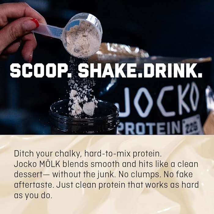 Jocko Fuel Whey Protein Powder, Vanilla Milkshake, 22g Protein, Digestive Enzymes + Probiotic Blend, No Sugar Added, with Essential Amino Acids + Electrolyte Minerals, 28 Servings - Image 6