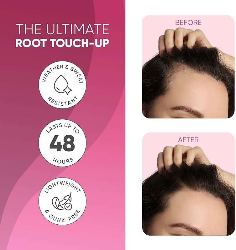 Hairline Powder Instantly Conceals Hair Loss, Root Touch Up Hair Toppers for Women & Men, Hair Fibers for Thinning Hair, Root Cover Up, Stain-Proof 24 Hour Formula (Dark Brown) - Image 3