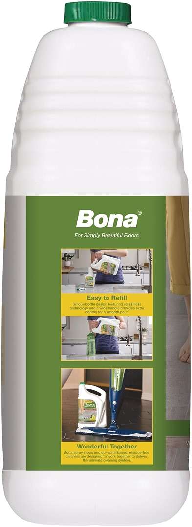 Bona Multi-Surface Floor Cleaner Refill - 128 fl oz - Lemon Mint - Residue-Free Floor Cleaning Solution refill for Spray Mop and Spray Bottles - For Use on Stone, Tile, Laminate, and Vinyl Floors - Image 2