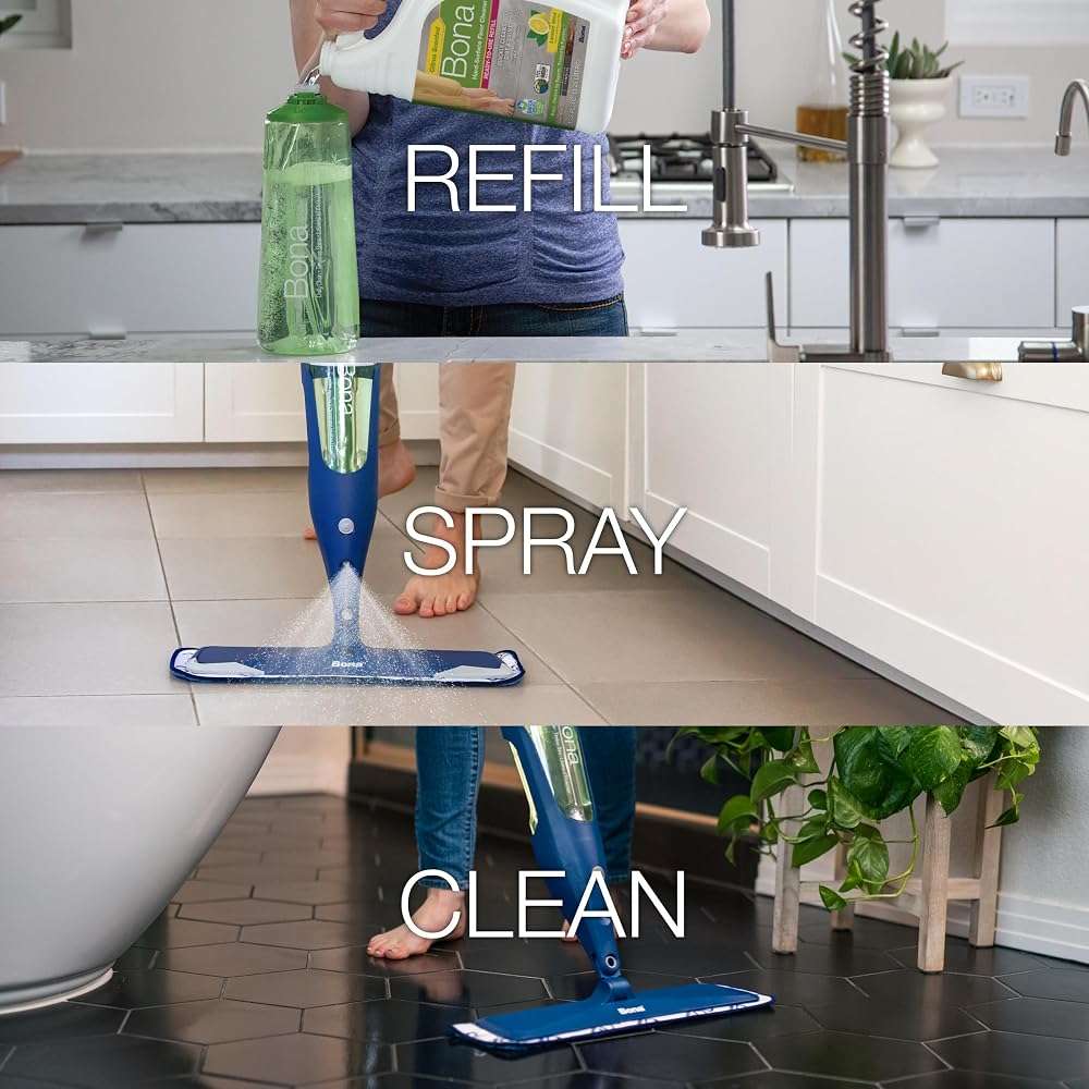 Bona Multi-Surface Floor Cleaner Refill - 128 fl oz - Lemon Mint - Residue-Free Floor Cleaning Solution refill for Spray Mop and Spray Bottles - For Use on Stone, Tile, Laminate, and Vinyl Floors - Image 8