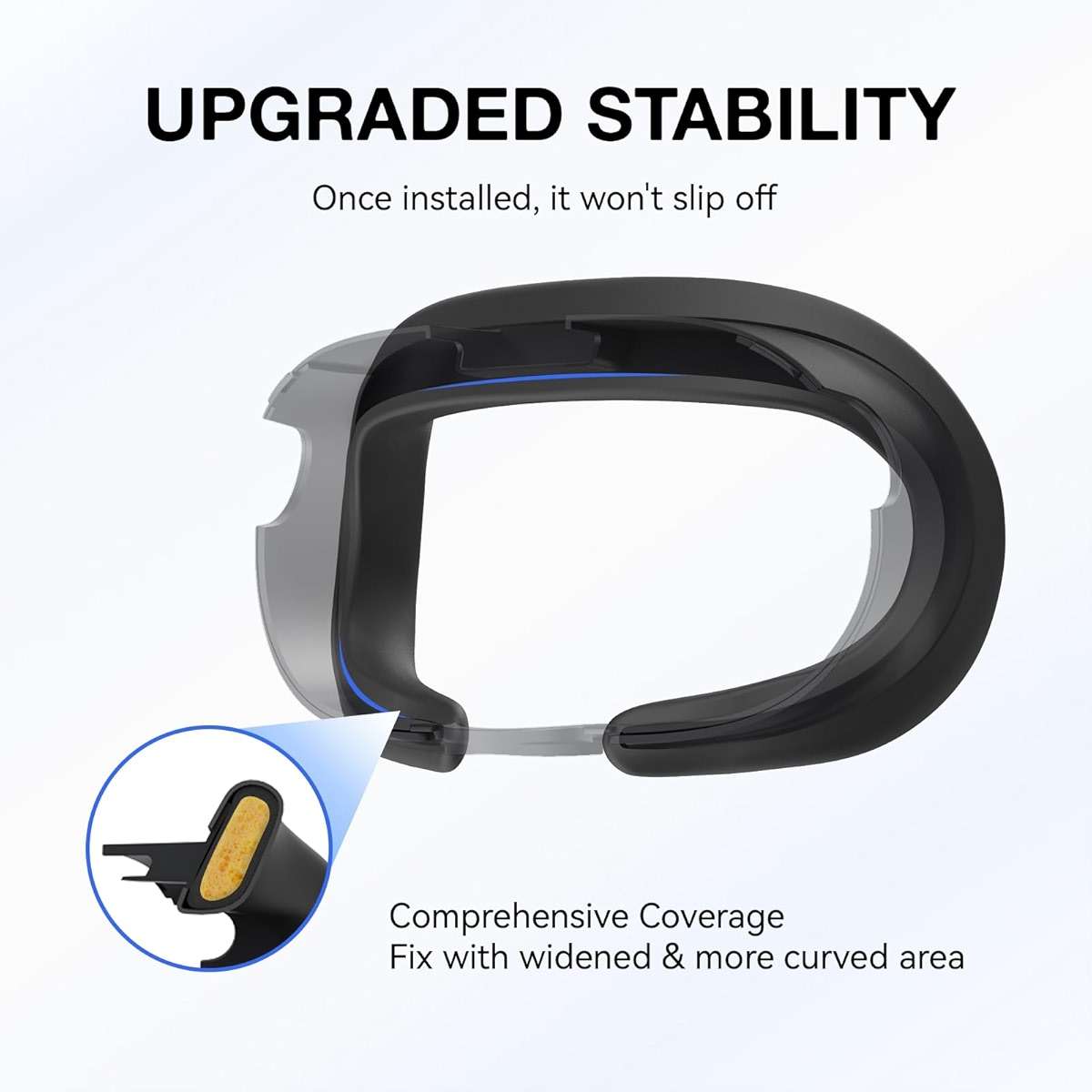 APEXINNO VR Silicone Face Pad Cover for Meta Quest 3 Original Headset – Enhanced Comfort, Sweat-Resistant, Soft Cushion Replacement for Oculus/Meta Quest 3 Accessories - Image 4
