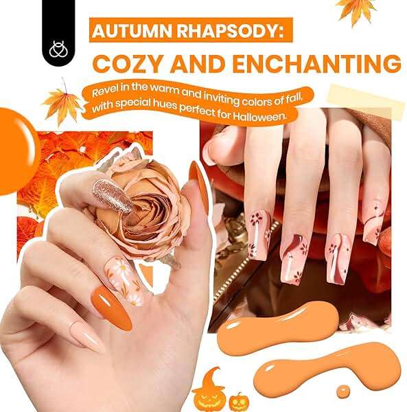 Beetles Gel Nail Polish Kit with U V Light 85Pcs, 55 Colors Seasonal Symphony Set with Diamond Decorations & Manicure Art Stickers and Tools Soak Off for All Season - Image 2