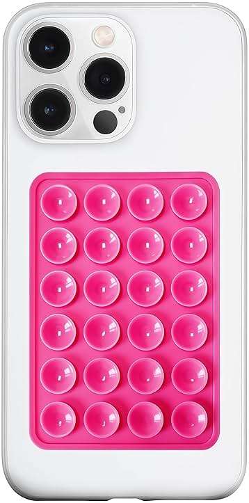 LvShuLiangPin Silicone Suction Phone Case Mount, Silicon Adhesive Phone Accessory for Smartphones, Hands-Free Mirror Shower Phone Holder for Selfies, Tiktok Videos (Rose) - Image 1