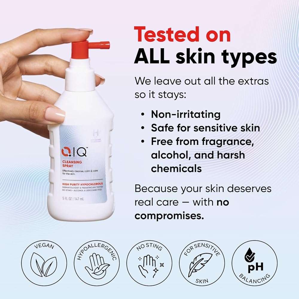 QIQ Skin Savior – High Purity Hypochlorous Acid to Cleanse and Tone Skin, Alcohol-Free, Irritant-Free, Facial Spray to Help Prevent Breakouts, Reduce Redness & Calm Irritation (5oz) - Image 8