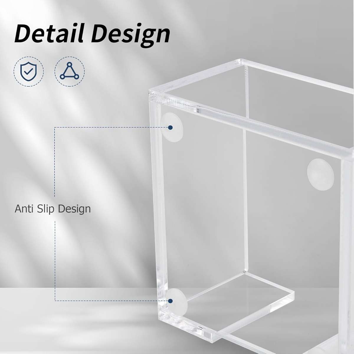 Acrylic Sticky Note Holder, 3 x 3 Crystal Clear Acrylic Notepad Holder Sticky Note Dispenser for Dorm Room and Office Desk Organizer - Image 5