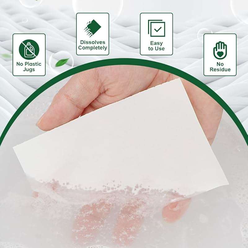 AIDEA Laundry Detergent Sheets, Fresh Linen Scent-(60 Loads) 30 Sheets, Eco-Friendly Laundry Detergent, No Plastic Jug, Lightweight, Easy To Use For Travel - Image 4