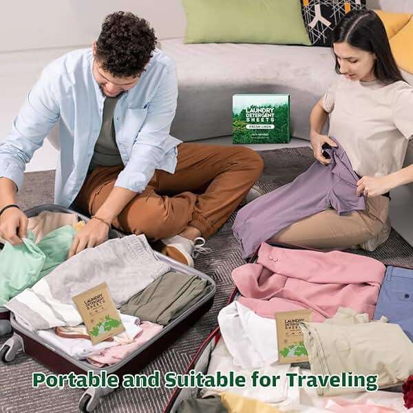 AIDEA Laundry Detergent Sheets, Fresh Linen Scent-(60 Loads) 30 Sheets, Eco-Friendly Laundry Detergent, No Plastic Jug, Lightweight, Easy To Use For Travel - Image 6
