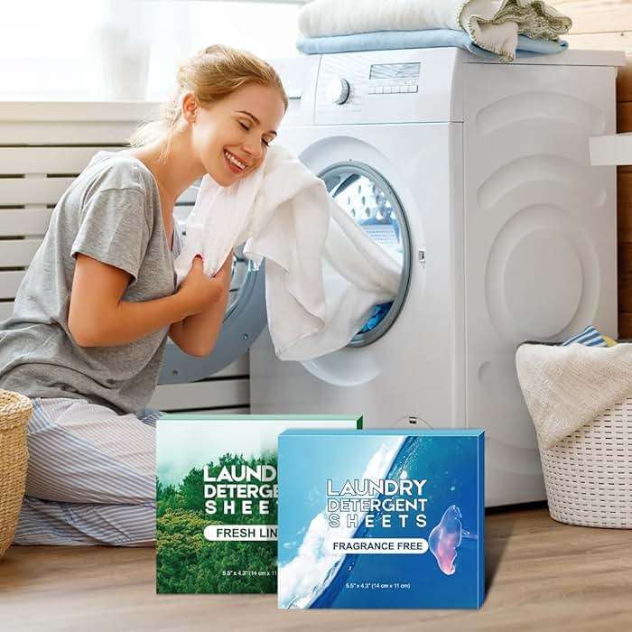 AIDEA Laundry Detergent Sheets, Fresh Linen Scent-(60 Loads) 30 Sheets, Eco-Friendly Laundry Detergent, No Plastic Jug, Lightweight, Easy To Use For Travel - Image 7
