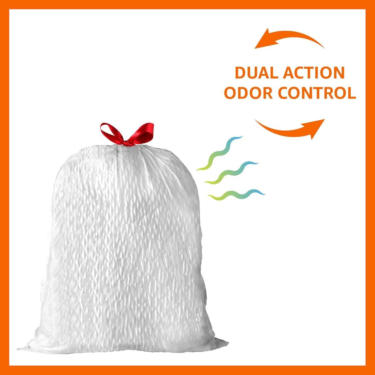 Amazon Basics Ultra-Force Tall Kitchen Drawstring Trash Bags, Lavender Scented, 13 Gallon, Tear Resistant, Odor Neutralizing, 80 Count (Packaging May Vary) - Image 6