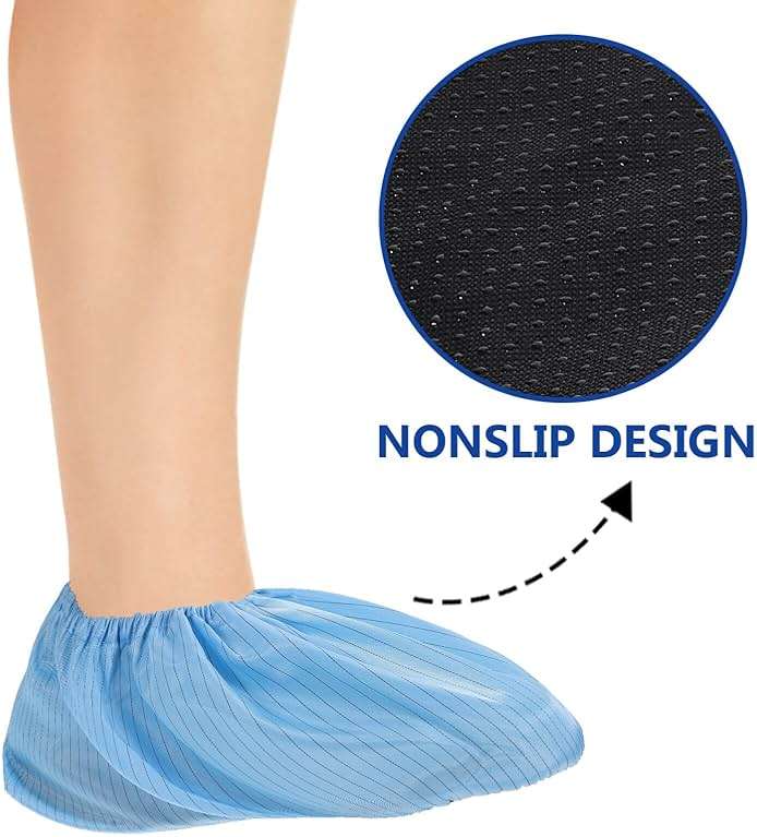 Sosoport 5 Pairs Reusable Shoe Covers Non Slip Shoe Protectors Cover Non Slip Washable Boot Covers Foot and Shoe Booties for - Image 4