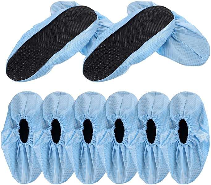 Sosoport 5 Pairs Reusable Shoe Covers Non Slip Shoe Protectors Cover Non Slip Washable Boot Covers Foot and Shoe Booties for - Image 5