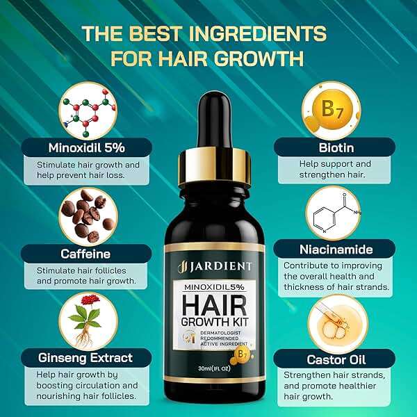 Minoxidil and Biotin Hair Growth Oil for Beards and Preventing Hair Thinning - 5% Minoxidil for Men and Women, 1 Fl Oz - Image 5