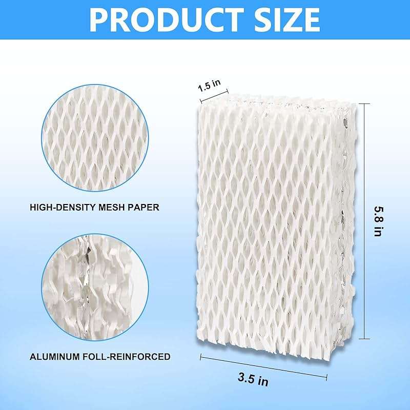 4 Pack Wf813 Eqwf813 Humidifier Filters Compatible with Equate Eqwf813 Eq-2119-Ul, Relion RCM-832 RCM-832N, ProCare PCCM-832N Cool Mist Humidifier Replacement Filter - Image 3