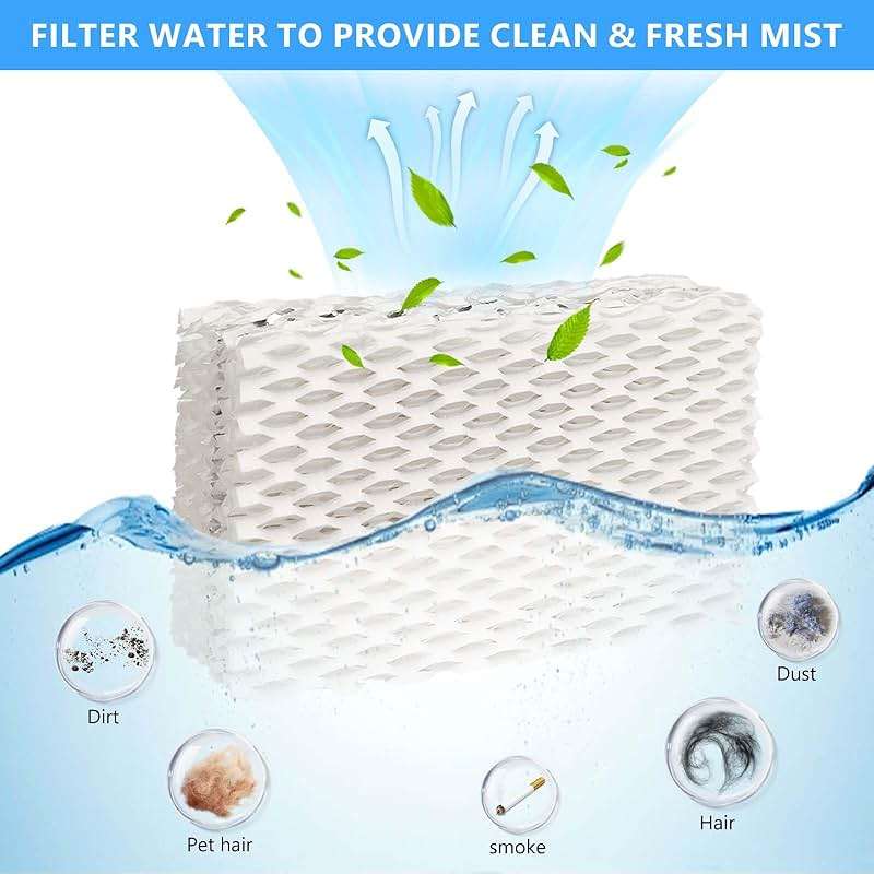 4 Pack Wf813 Eqwf813 Humidifier Filters Compatible with Equate Eqwf813 Eq-2119-Ul, Relion RCM-832 RCM-832N, ProCare PCCM-832N Cool Mist Humidifier Replacement Filter - Image 4