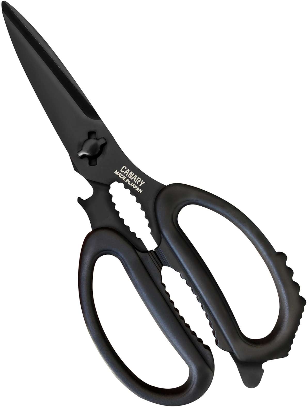 CANARY Japanese Kitchen Scissors All Purpose Heavy Duty 8.2" Matte Black, Made in JAPAN, Dishwasher Safe Come Apart Blade, Multipurpose Kitchen Shears, Sharp Serrated Japanese Stainless Steel Blade - Image 1