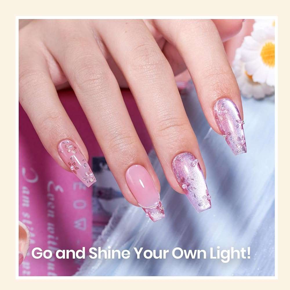 beetles Gel Polish 2Pcs 15ml No Wipe Top Coat Gel Nail Polish High Gloss Shiny Long-Lasting Clear Gel Top Coat, Soak Off Nail Lamp, Summer Nails Home DIY Manicure and Nail Salon Gifts for Women - Image 7