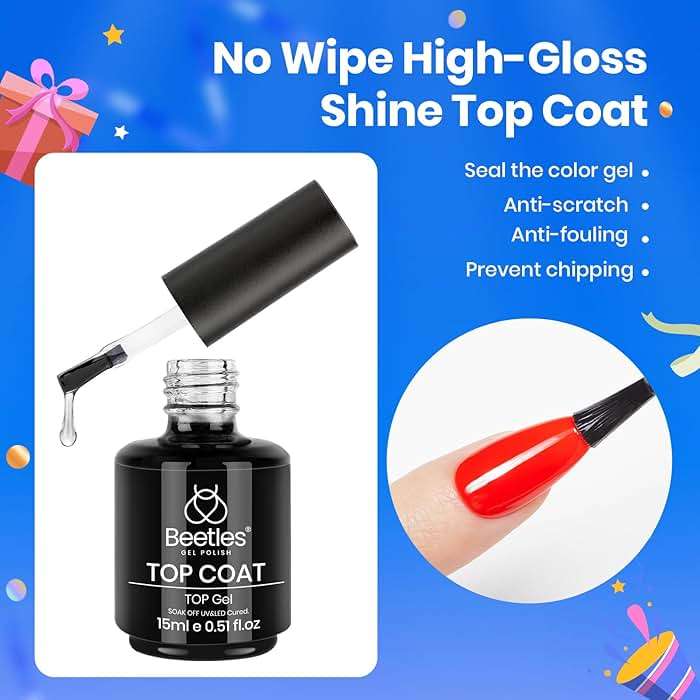 Beetles 3Pcs 15ml White Gel Nail Polish and No Wipe Gel Base & Top Coat Set, Soak Off UV Lamp and Long Lasting Glossy Coat French Manicure Art Design Kit - Image 3