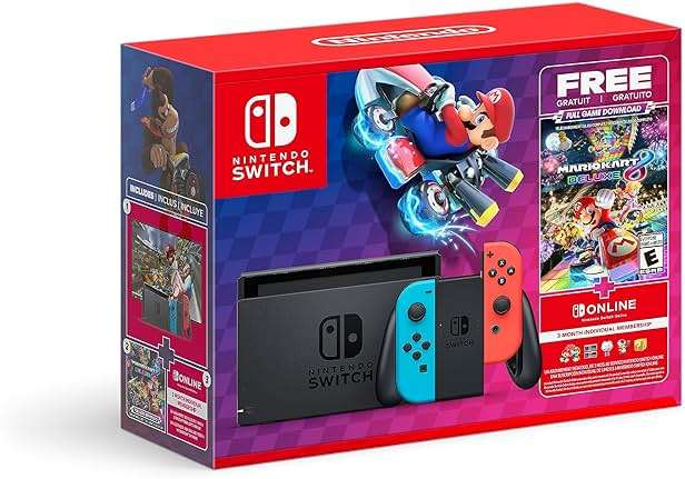 Nintendo Switch™ Mario Kart™ 8 Deluxe Bundle (Full Game Download + 3 Mo. Nintendo Switch Online Membership Included) - Image 1