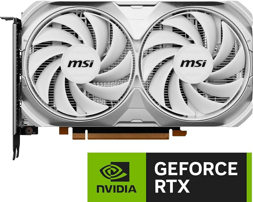MSI Gaming GeForce RTX 4060 8GB GDRR6 Extreme Clock: 2505 MHz 128-Bit HDMI/DP Nvlink TORX Fan 4.0 Ada Lovelace Architecture Graphics Card (RTX 4060 Ventus 2X White 8G OC) - Image 2