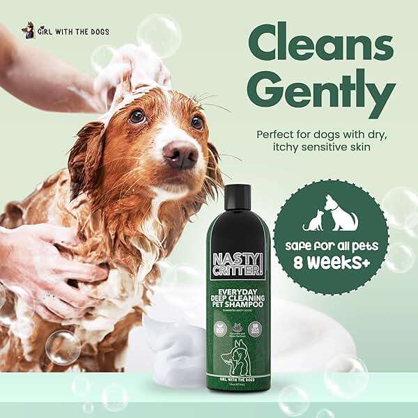 Nasty Critter! by Girl With The Dogs - Made in USA - Deep Clean Everyday Dog Shampoo for 8 Weeks+ (16 Oz) - Image 3