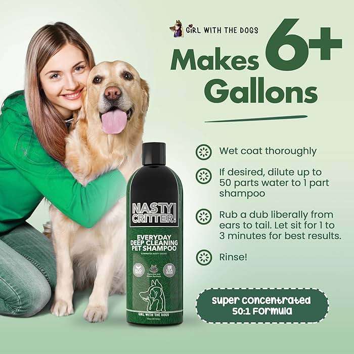 Nasty Critter! by Girl With The Dogs - Made in USA - Deep Clean Everyday Dog Shampoo for 8 Weeks+ (16 Oz) - Image 6