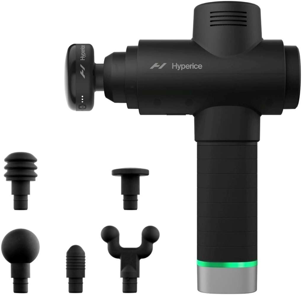 Hyperice Hypervolt 2 Pro and Heated Head - Featuring Quiet Glide Technology - Handheld Percussion Massage Gun | 5 Speeds, 5 Interchangeable Heads | Helps Relieve Sore Muscles and Stiffness - Image 1