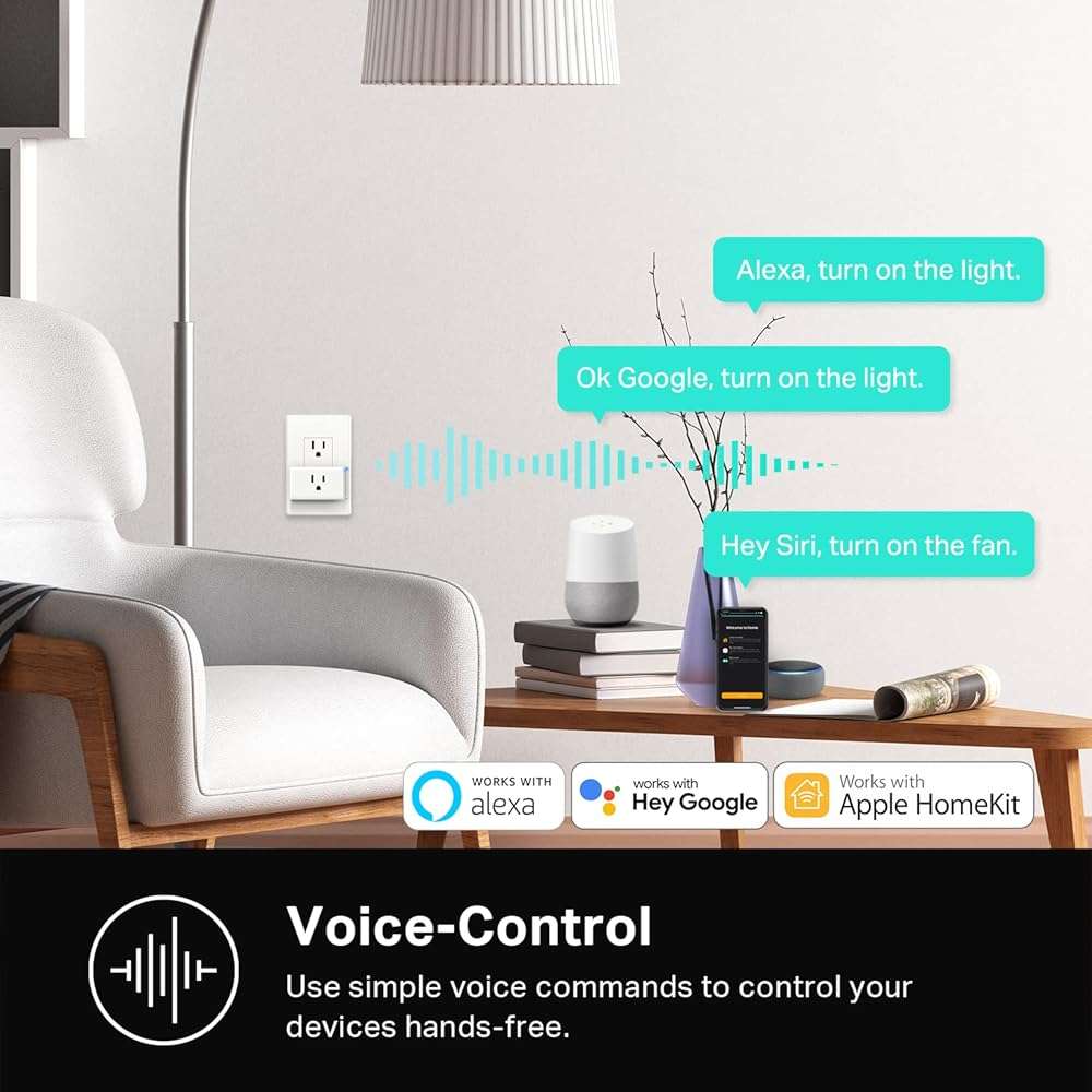 Kasa Smart Plug Mini 15A, Apple HomeKit Supported, Smart Outlet Works with Siri, Alexa & Google Home, UL Certified, App Control, Scheduling, Timer, 2.4G WiFi Only, 2 Count (Pack of 1) (EP25P2), White - Image 5