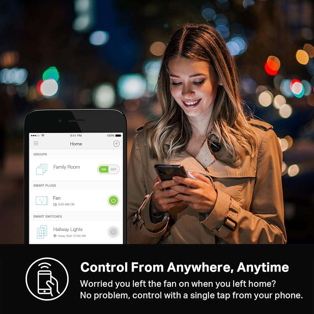 Kasa Smart Plug Mini 15A, Apple HomeKit Supported, Smart Outlet Works with Siri, Alexa & Google Home, UL Certified, App Control, Scheduling, Timer, 2.4G WiFi Only, 2 Count (Pack of 1) (EP25P2), White - Image 6