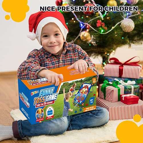 Bean Bag Toss Game for Kids Outdoor Activities, Cornhole Games for 3 4 5 6 7 8 Years Old Boys Girls, Fun Outside Toys for Family Party Games, Ideal Birthday for Ages 4-8 Toddlers - Image 2