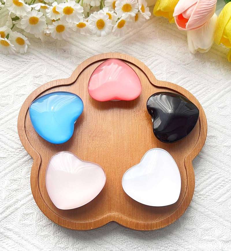 Heart Adhesive Phone Grip Holder, Cute Collapsible Glass Stick Phone Grip Stand Expanding Kickstand Suitable for Smartphones and Kindle e-Readers, 3D Love Sticky Grips, Blue - Image 6