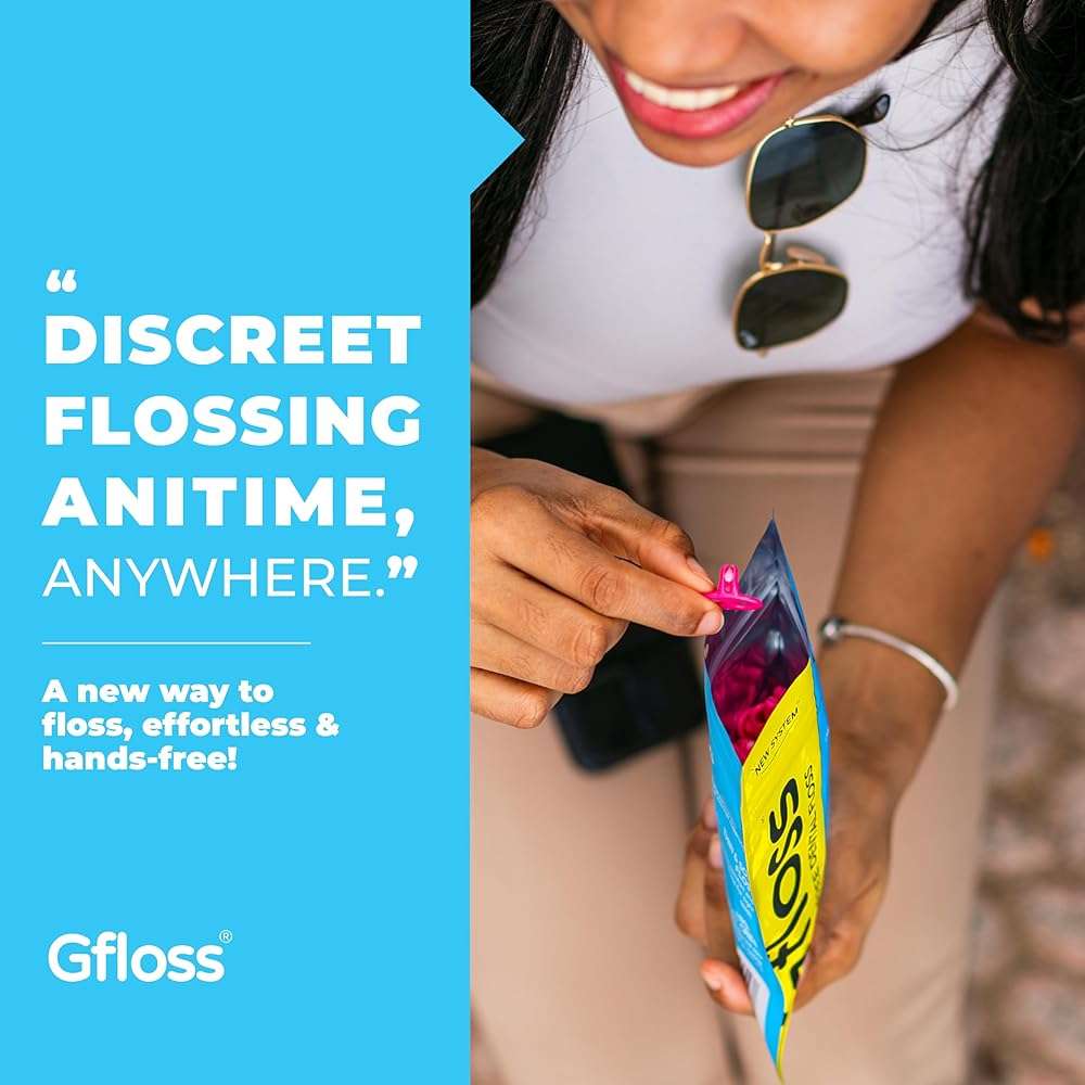 Gfloss Hands-Free Dental Floss - 40 Count - Easy to Use & Discreet Flossers for Adults | Travel Floss | Thin Soft Floss | Unwaxed Unflavored | PFAS-Free Oral Care - Image 4