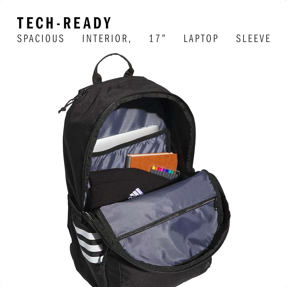 adidas Classic 3-Stripe Backpack for Laptop, School and Travel, 28L - Image 2
