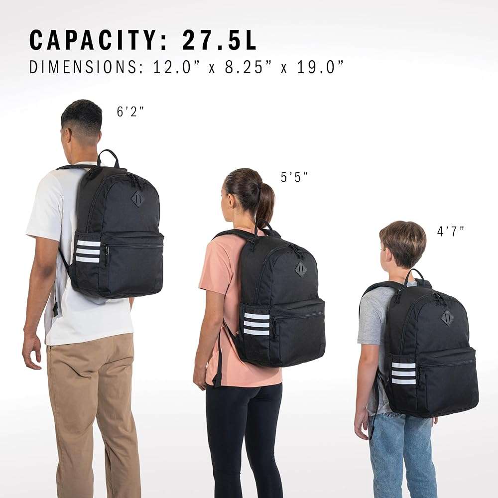 adidas Classic 3-Stripe Backpack for Laptop, School and Travel, 28L - Image 7