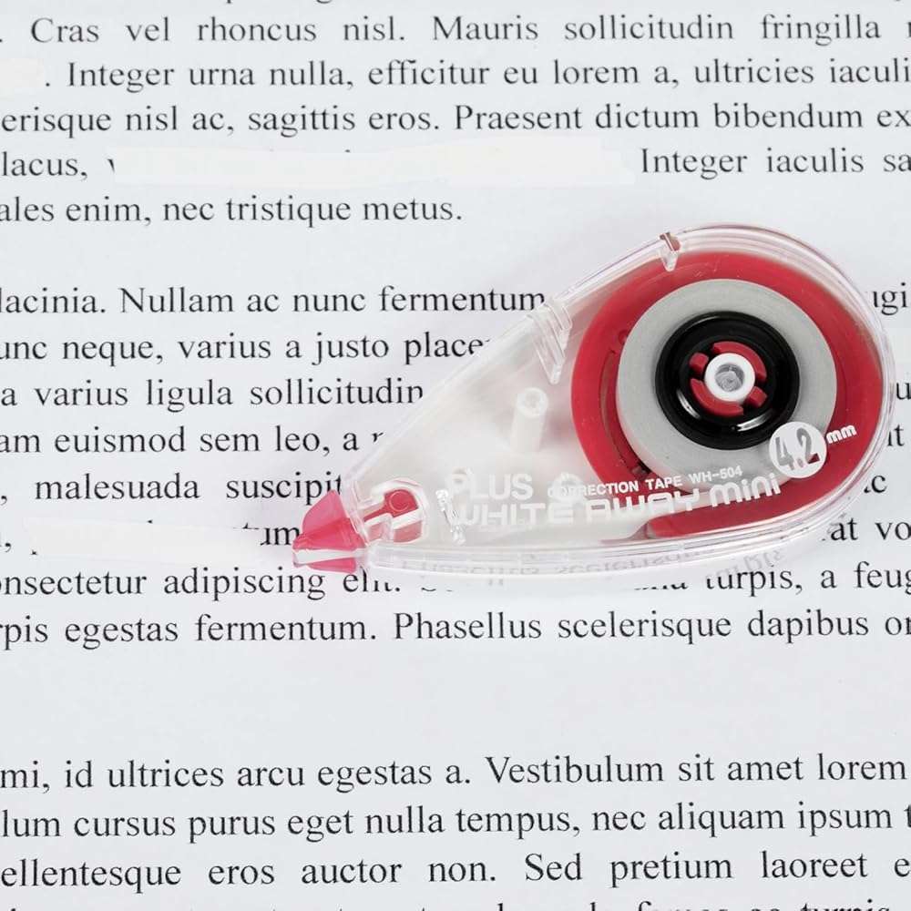 Plus Precision Correction Tape – 20-Pack, Smooth Instant Coverage, No Drying Time, 5/32” (4.2mm) Width x 23 ft (7m) Length, Clean & Accurate Error Correction - Image 7