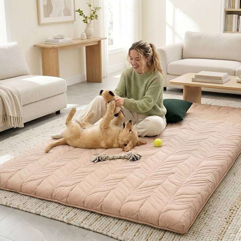 ZonLi Japanese Floor Mattress Futon Mattress Full Size, Thicken Roll Up Tatami Mat 100% Cotton Washable Cover, Portable & Foldable Floor Bed Mattress for Sleeping, Dormitory, Adult, Coffee - Image 5