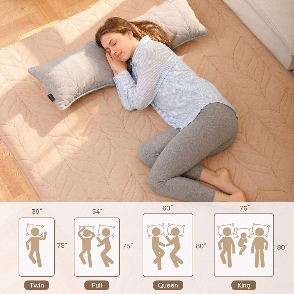 ZonLi Japanese Floor Mattress Futon Mattress Full Size, Thicken Roll Up Tatami Mat 100% Cotton Washable Cover, Portable & Foldable Floor Bed Mattress for Sleeping, Dormitory, Adult, Coffee - Image 6