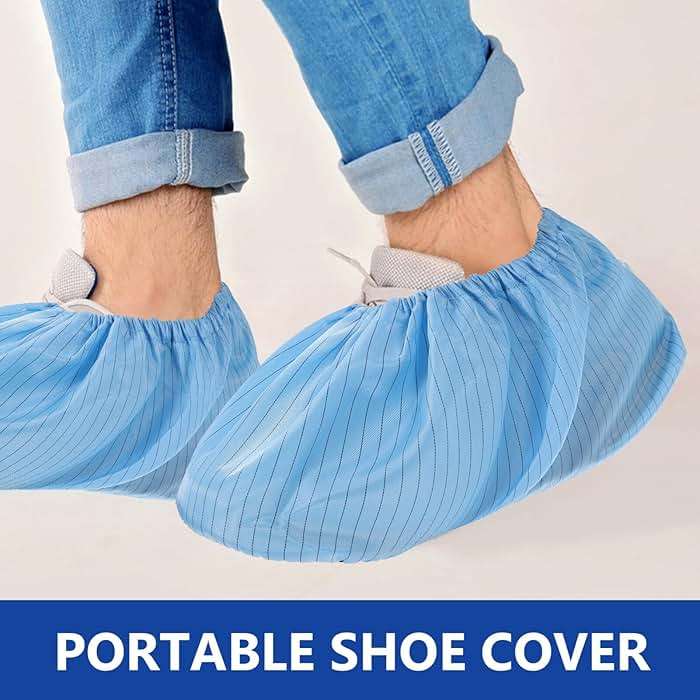 BESPORTBLE 5 Pairs Disposable Shoe Covers Reusable Boot Covers Rainproof Booties Protector for Indoor Outdoor Fits Most Shoes - Image 8