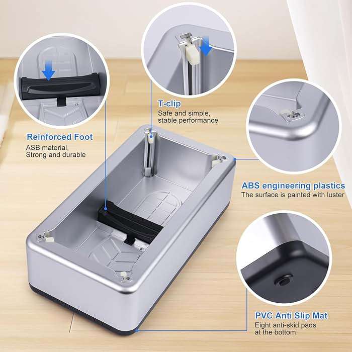 Shoe Covers Dispenser with 200pcs Shoe Cover Disposable Non Slip, User-Friendly and Reliable Shoe Cover Machine, Fits Size Up to 11 US Men, Widely Applicable in Indoor(Silver) - Image 4