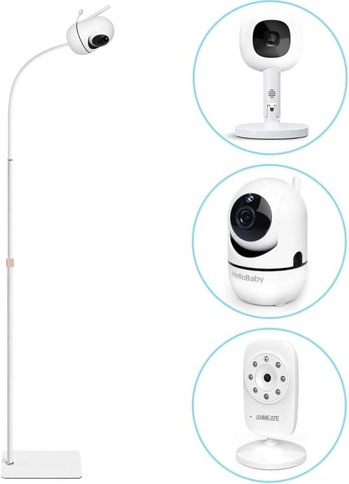 AISVAN Adjustable Height Baby Monitor Floor Stand Holder for Hellobaby HB6560/HB6550 HB65/HB66/HB248 Baby Monitor and Also Compatible with The Nanit Pro Smart Monitor & Flex Stand - Image 1