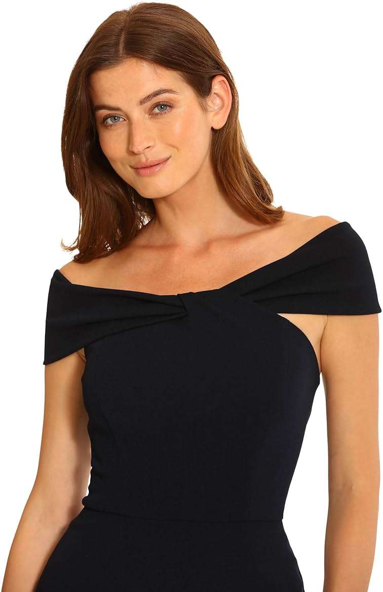 Maggy London Women's Off The Should Twist Detail Dress Cocktail Event Party Occasion Guest of - Image 2