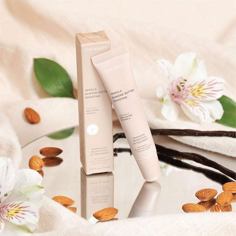 ESW Beauty Vanilla Almond Butter Lip Treatment - Light Caramel Brown Tint with Shea Butter, Vitamin E, Vanilla & Almond for Enhanced Protection & Skin Barrier Support - Image 5