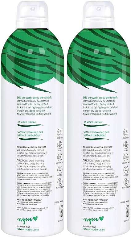 Not Your Mother's Value Pack Clean Freak Unscented Jumbo Dry Shampoo (2-Pack) - 12 oz Each - 70% More to Instantly Absorb Oil and Refresh Hair Between Washes - No Scent - For All Hair Types - Image 6