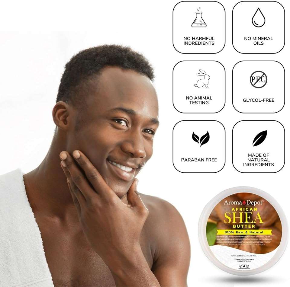 Raw African Shea Butter 8 oz Yellow/Gold Grade A 100% Pure Natural Unrefined Fresh Moisturizing, Ideal for Dry and Cracked Skin. It can be used in Body, Hair and Face. - Image 2