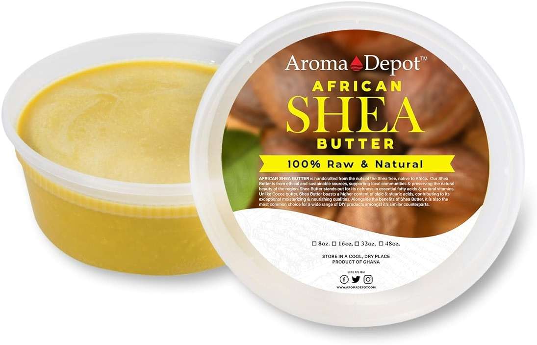 Raw African Shea Butter 8 oz Yellow/Gold Grade A 100% Pure Natural Unrefined Fresh Moisturizing, Ideal for Dry and Cracked Skin. It can be used in Body, Hair and Face. - Image 3